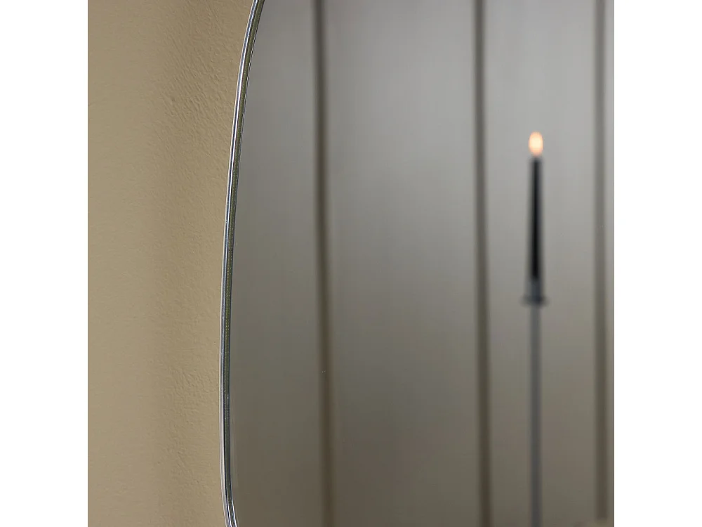 Miroir Mural Design "Askersund" 65cm Argent
