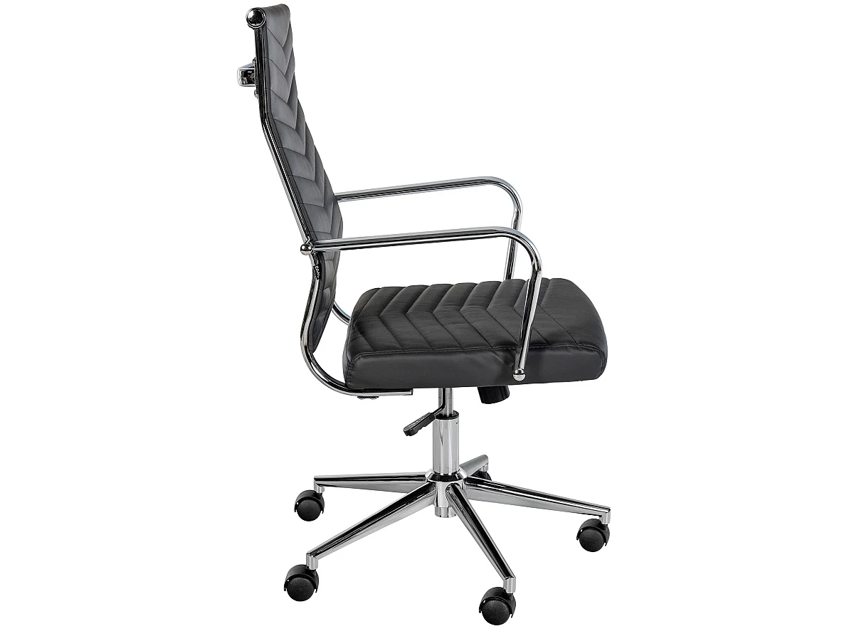 Chaise de bureau - Similicuir - Noir - Canby