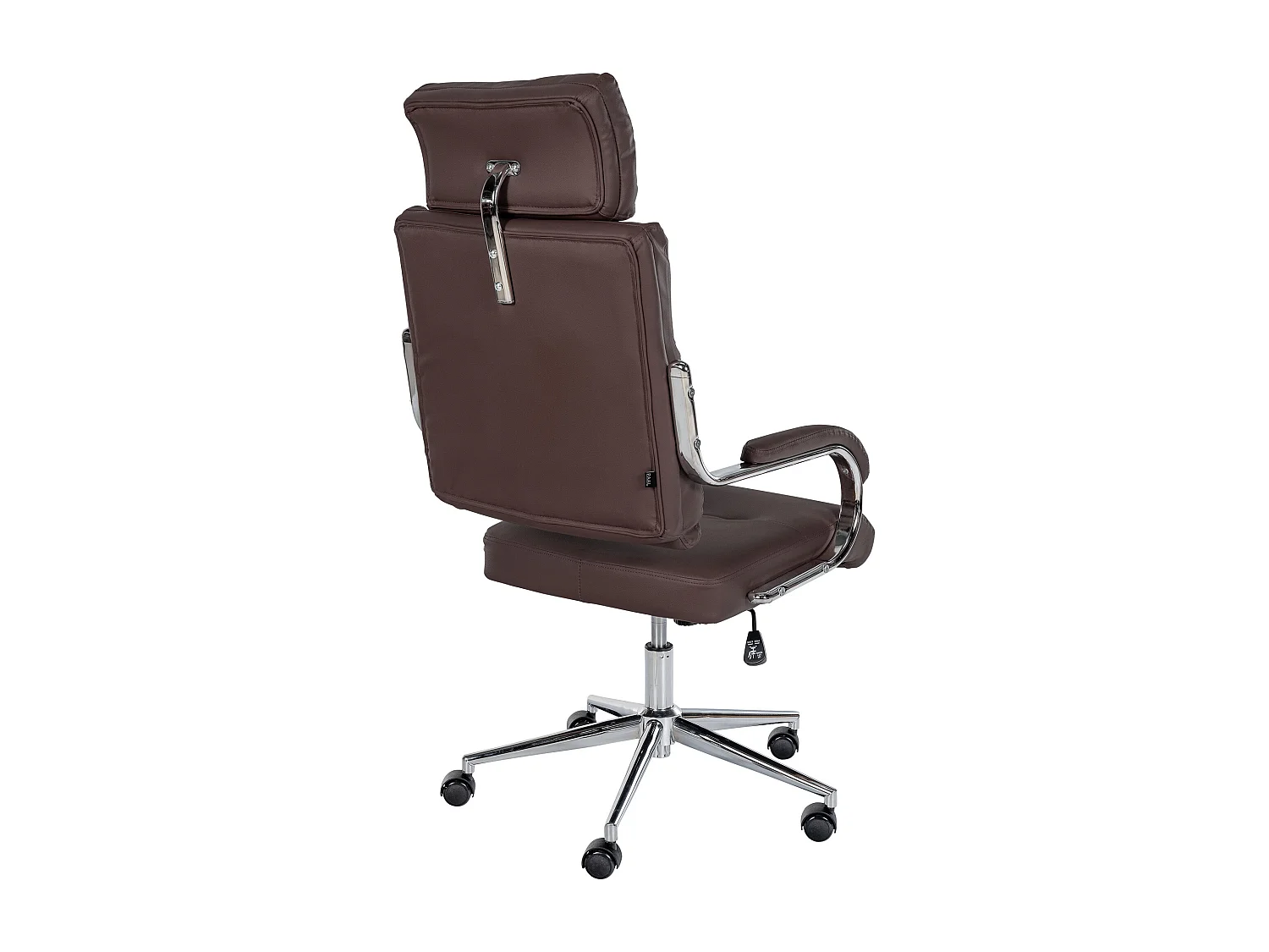 Chaise de bureau - Similicuir & Blanc - Marron - Campo