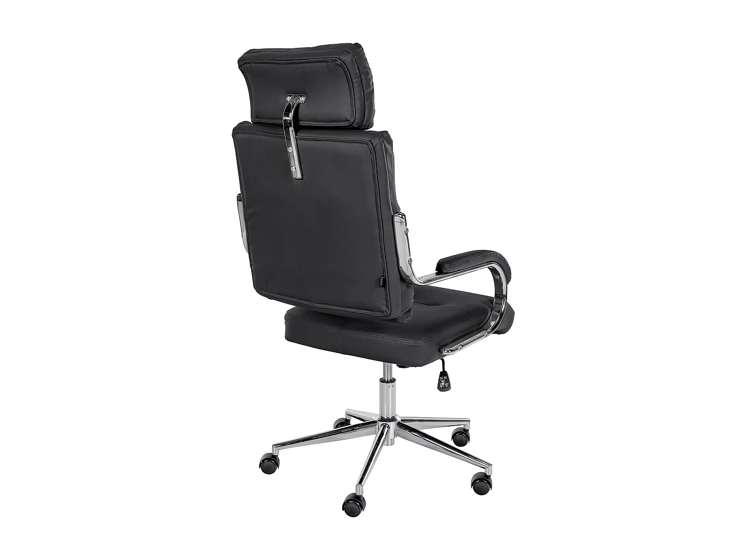 Chaise de bureau - Similicuir & Blanc - Noir - Campo