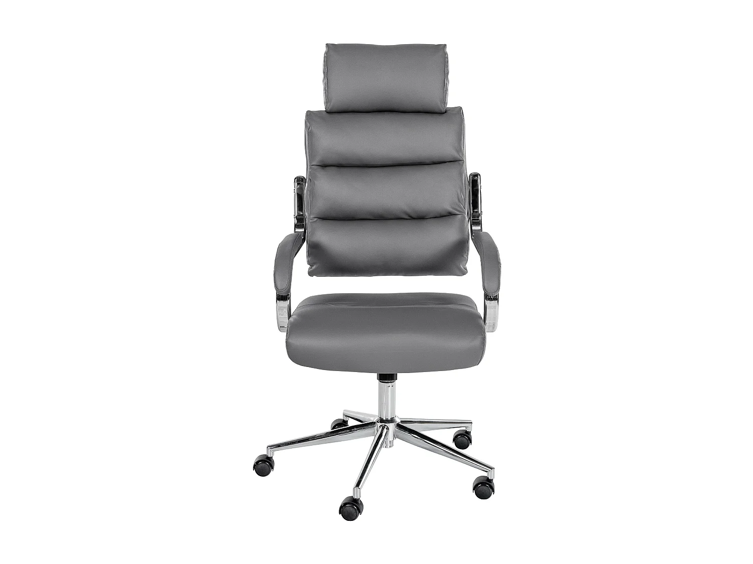 Chaise de bureau - Similicuir & Blanc - Gris - Campo