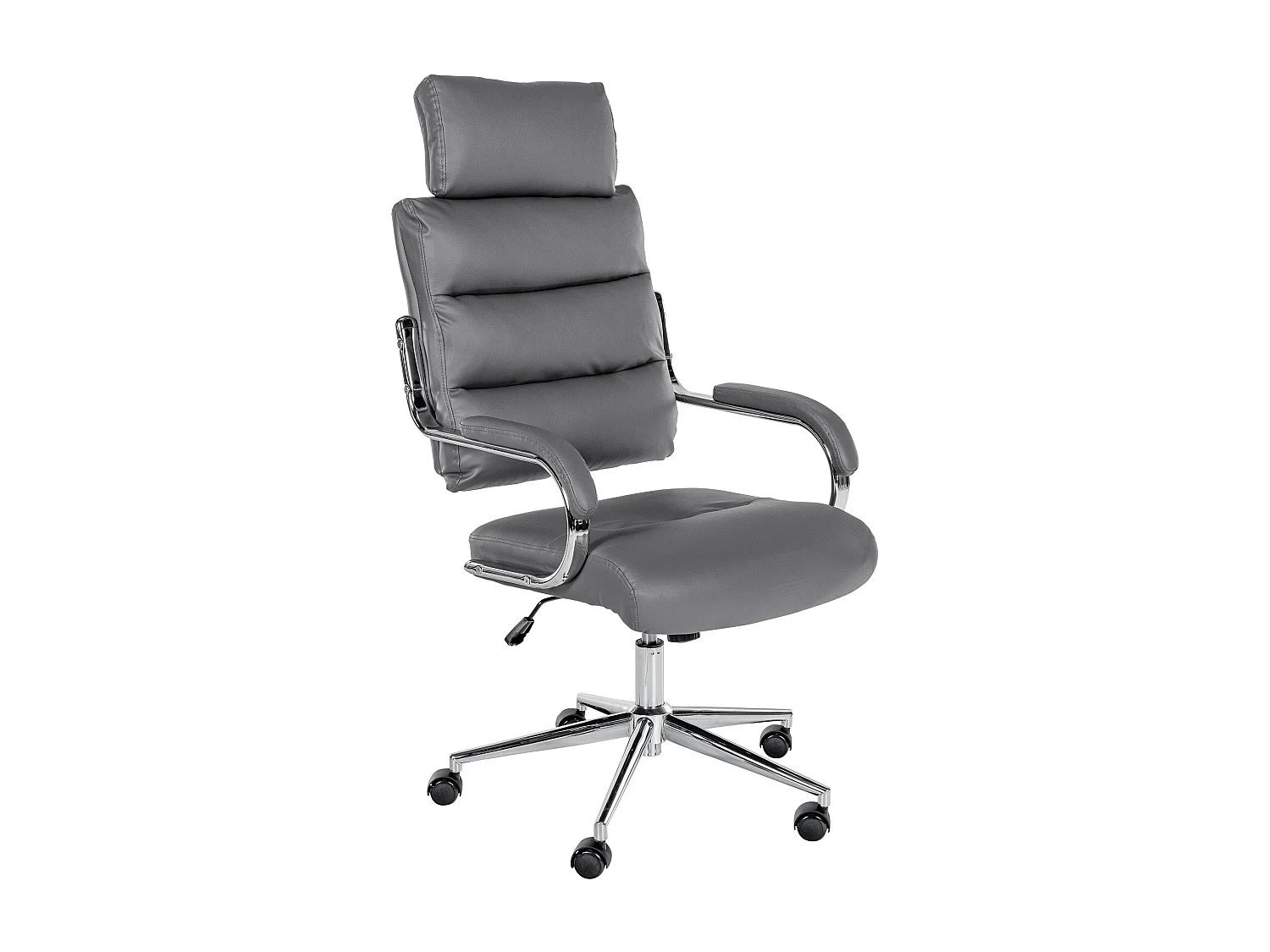 Chaise de bureau - Similicuir & Blanc - Gris - Campo