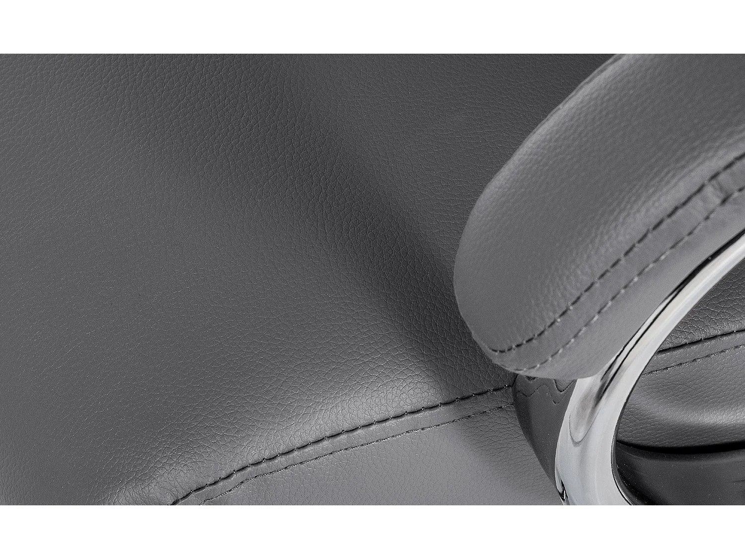 Chaise de bureau - Similicuir & Blanc - Gris - Campo