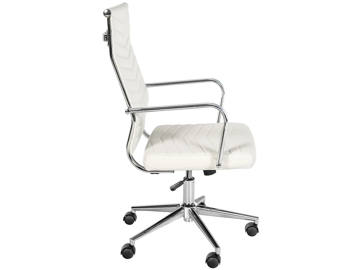 Chaise de bureau - Similicuir - Blanc - Canby