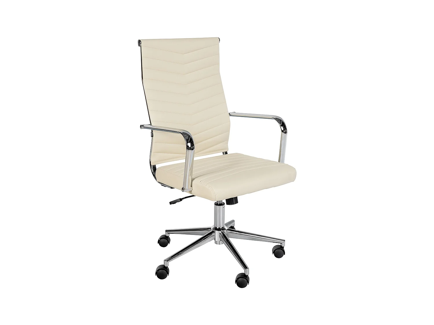 Chaise de bureau - Similicuir - Crème - Canby