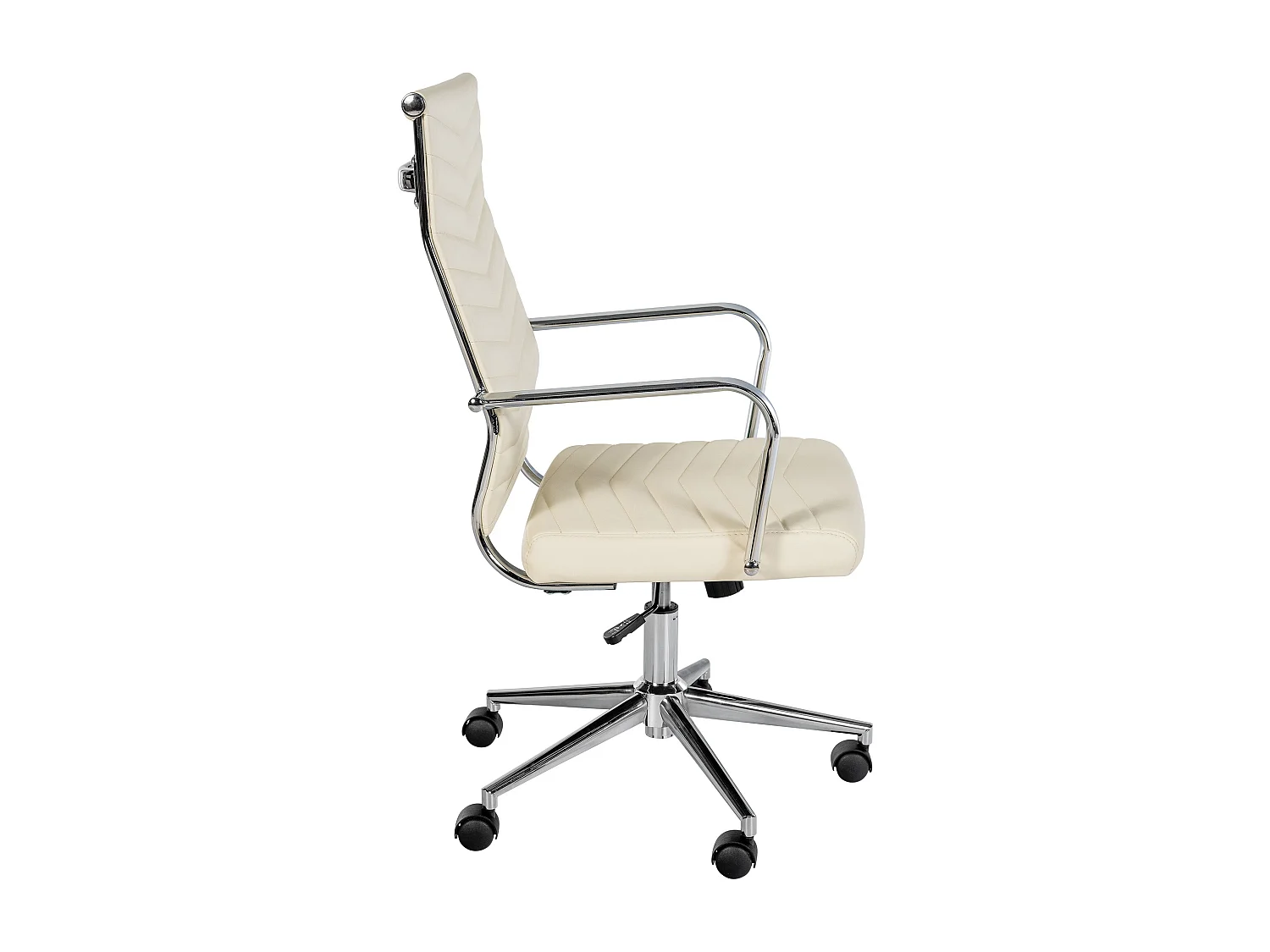 Chaise de bureau - Similicuir - Crème - Canby