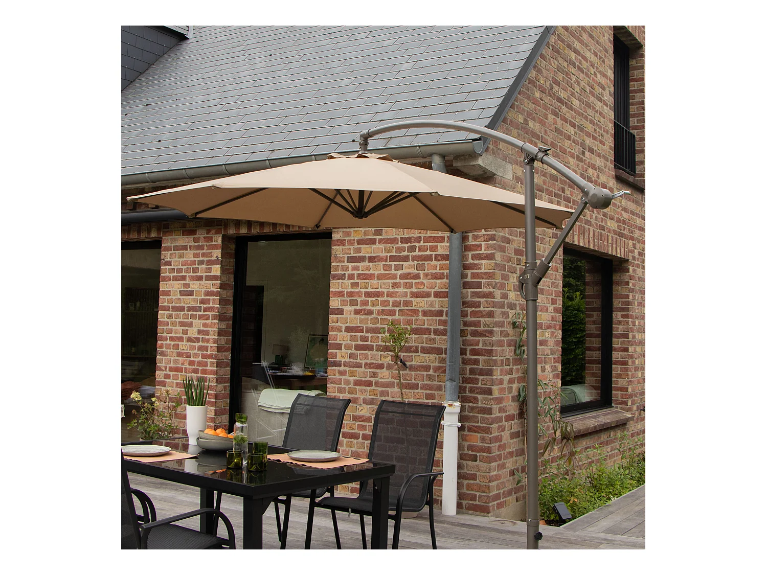Parasol rond avec pied 270 cm