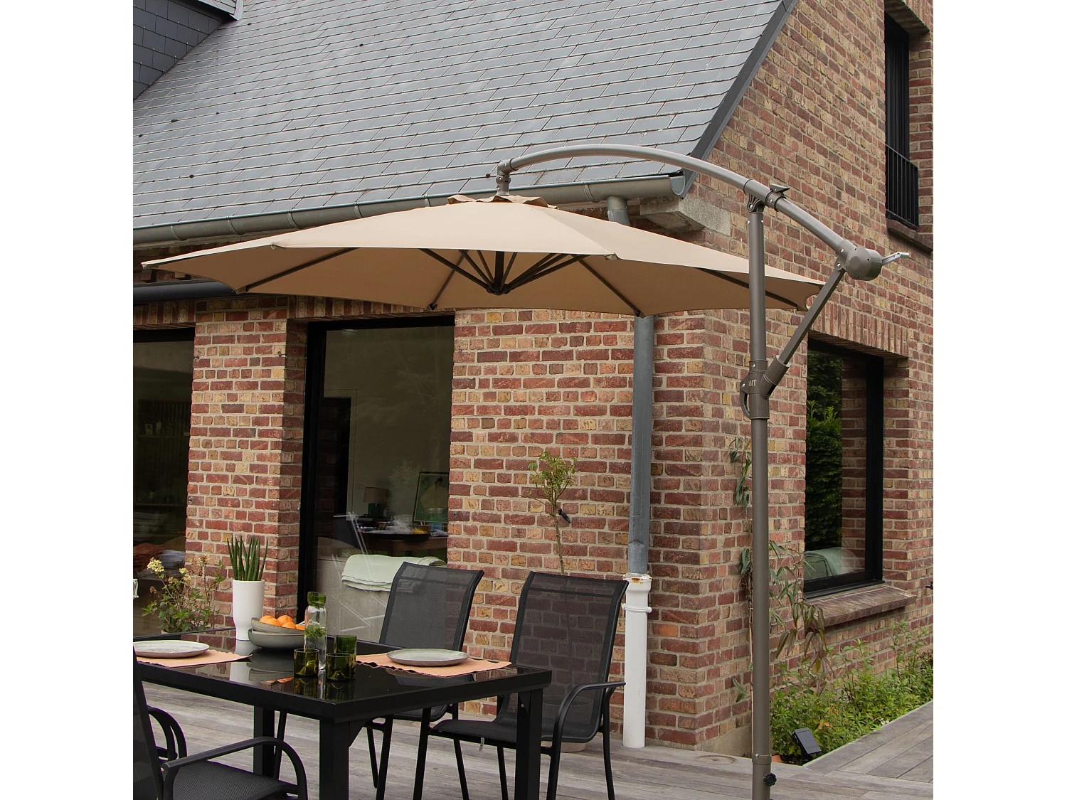 Parasol rond avec pied 270 cm