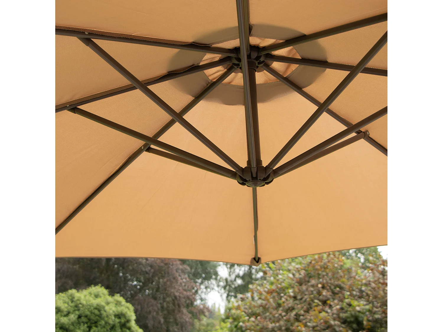 Parasol rond avec pied 270 cm