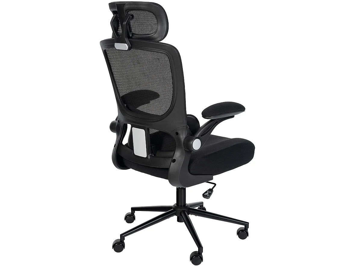 Chaise de bureau - Tissu & Noir - Noir - Newberg