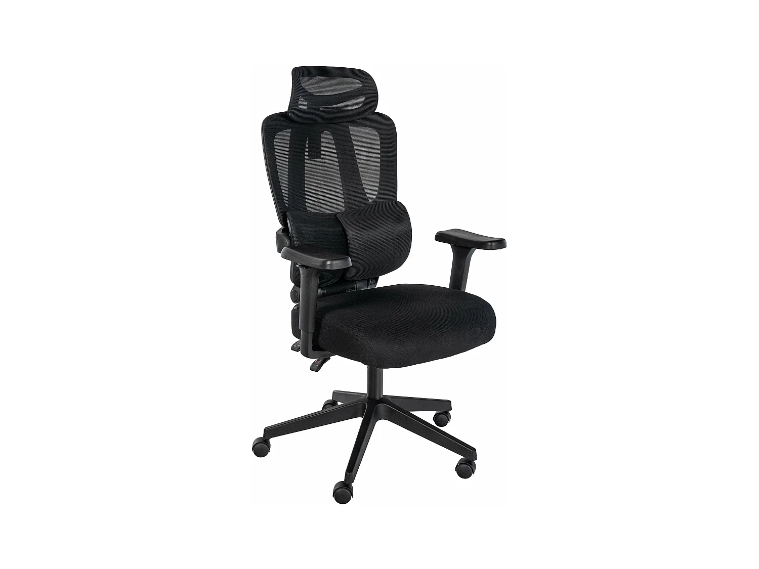 Chaise de bureau - Tissu - Noir - Altamont