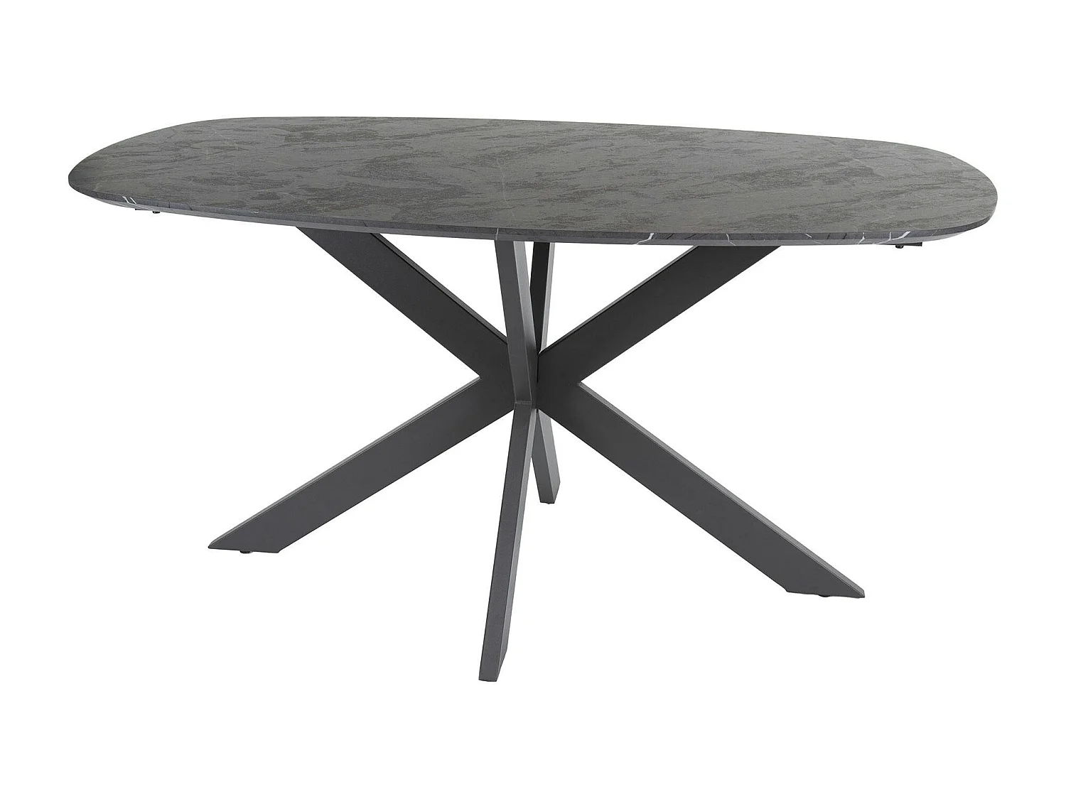 Table ovale pied central croisé 150 cm RALF