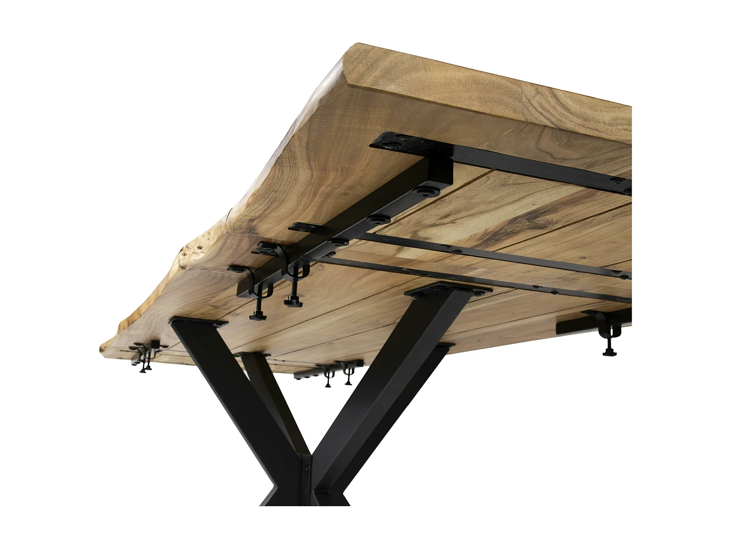 Table extensible 175/275 acacia bords irréguliers MELBOURNE