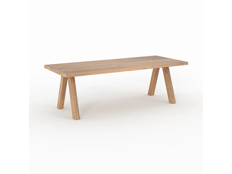 Table de jardin en bois de teck recyclé 10 personnes - Molo