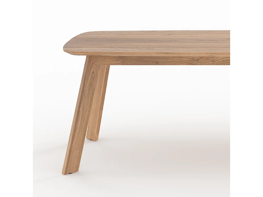 Table de jardin en bois de teck recyclé 10 personnes - Lumo