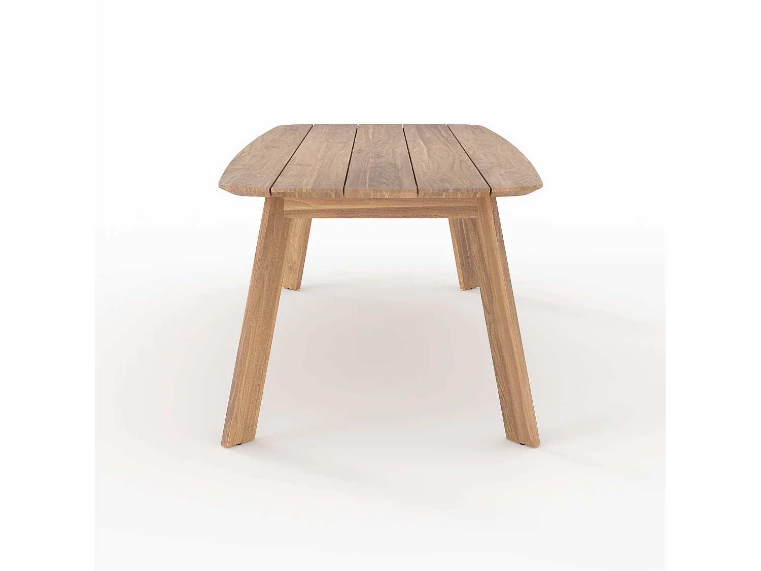 Mesa de jardín de madera de teca reciclada para 10 personas - Lumo