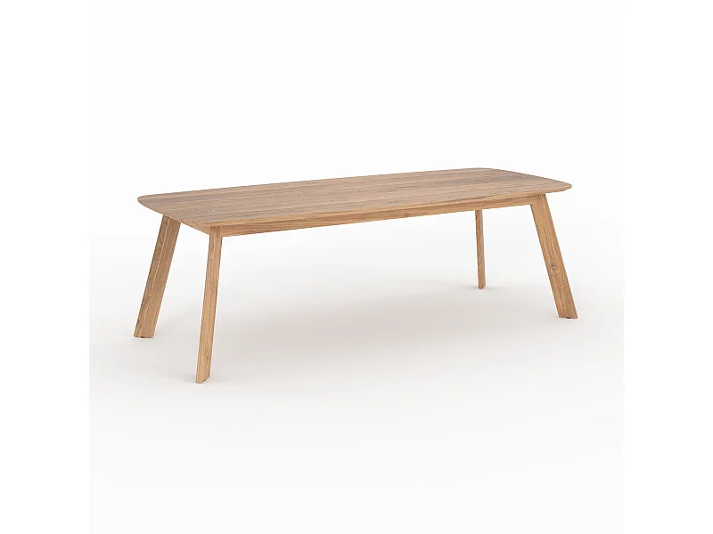 Table de jardin en bois de teck recyclé 10 personnes - Lumo
