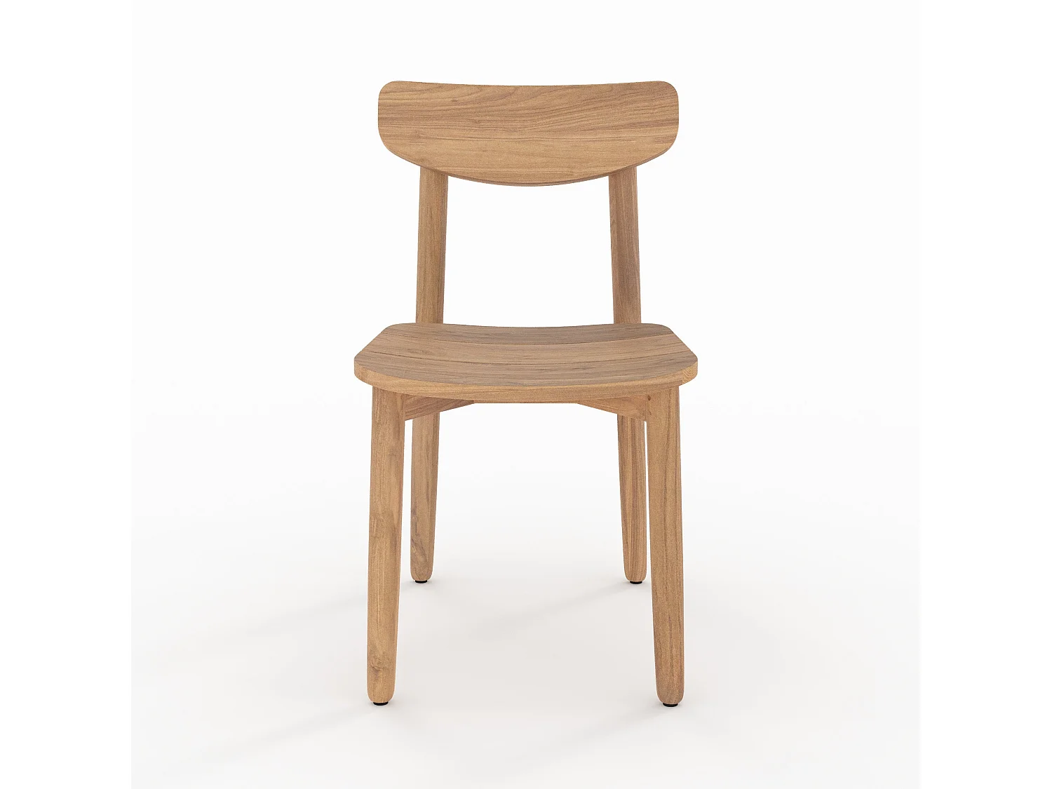 Lot de 2 chaises de jardin en bois de teck recyclé - Lufy