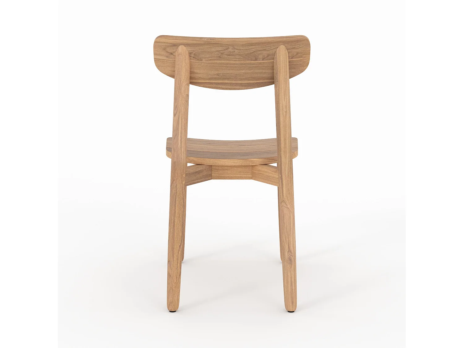 Lot de 2 chaises de jardin en bois de teck recyclé - Lufy