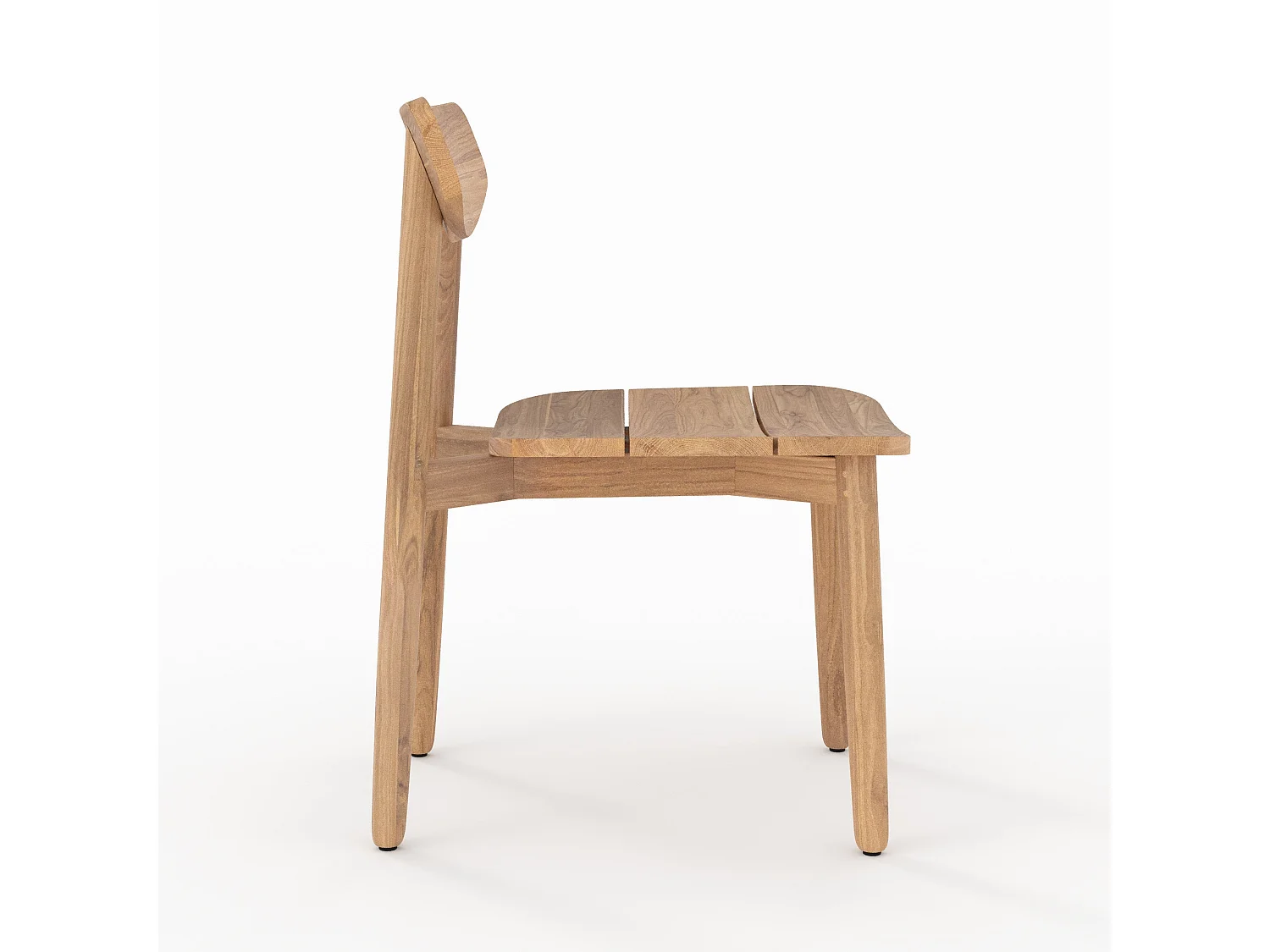 Lot de 2 chaises de jardin en bois de teck recyclé - Lufy