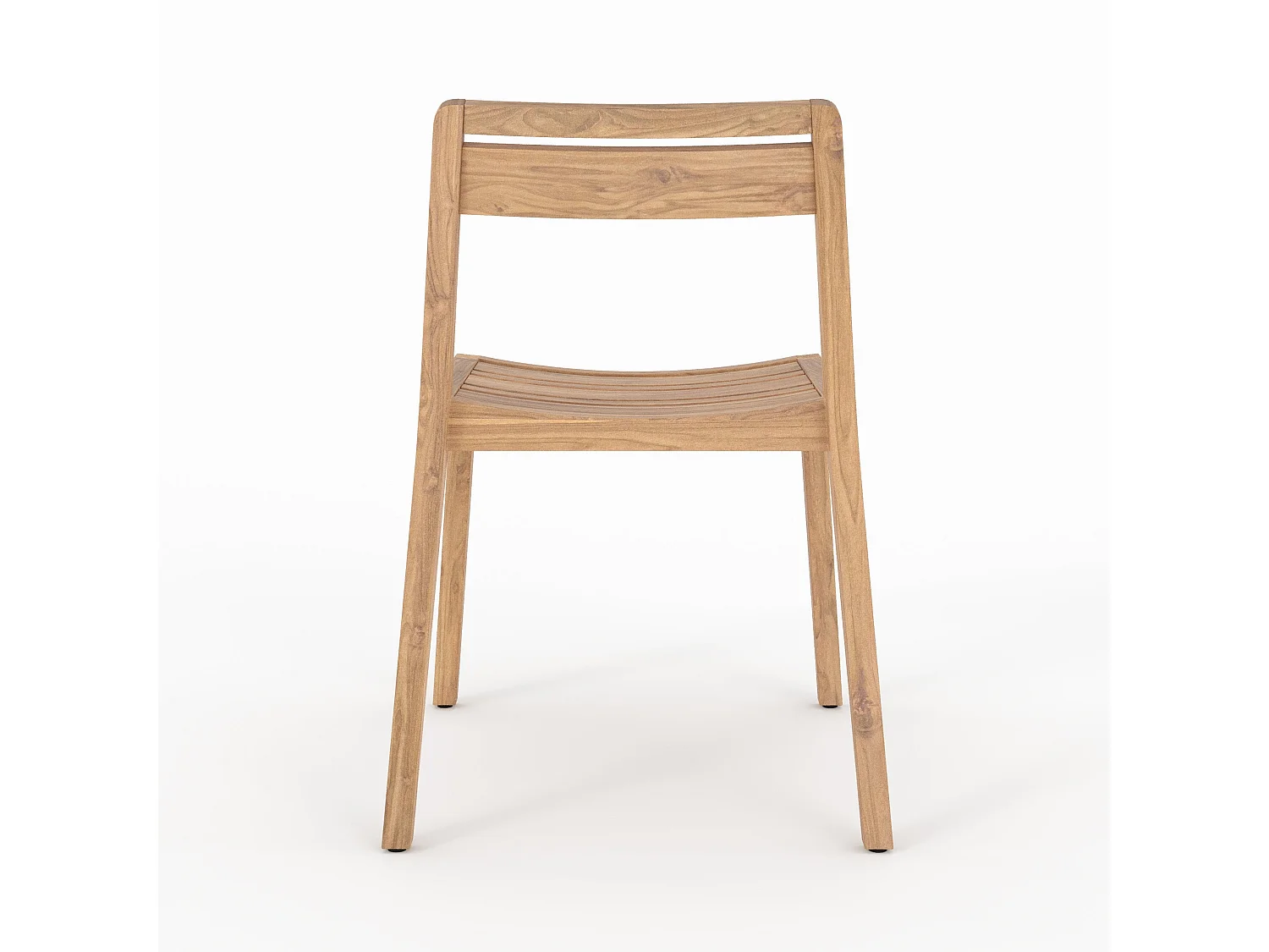 Lot de 2 chaises de jardin en bois de teck recyclé - Zao