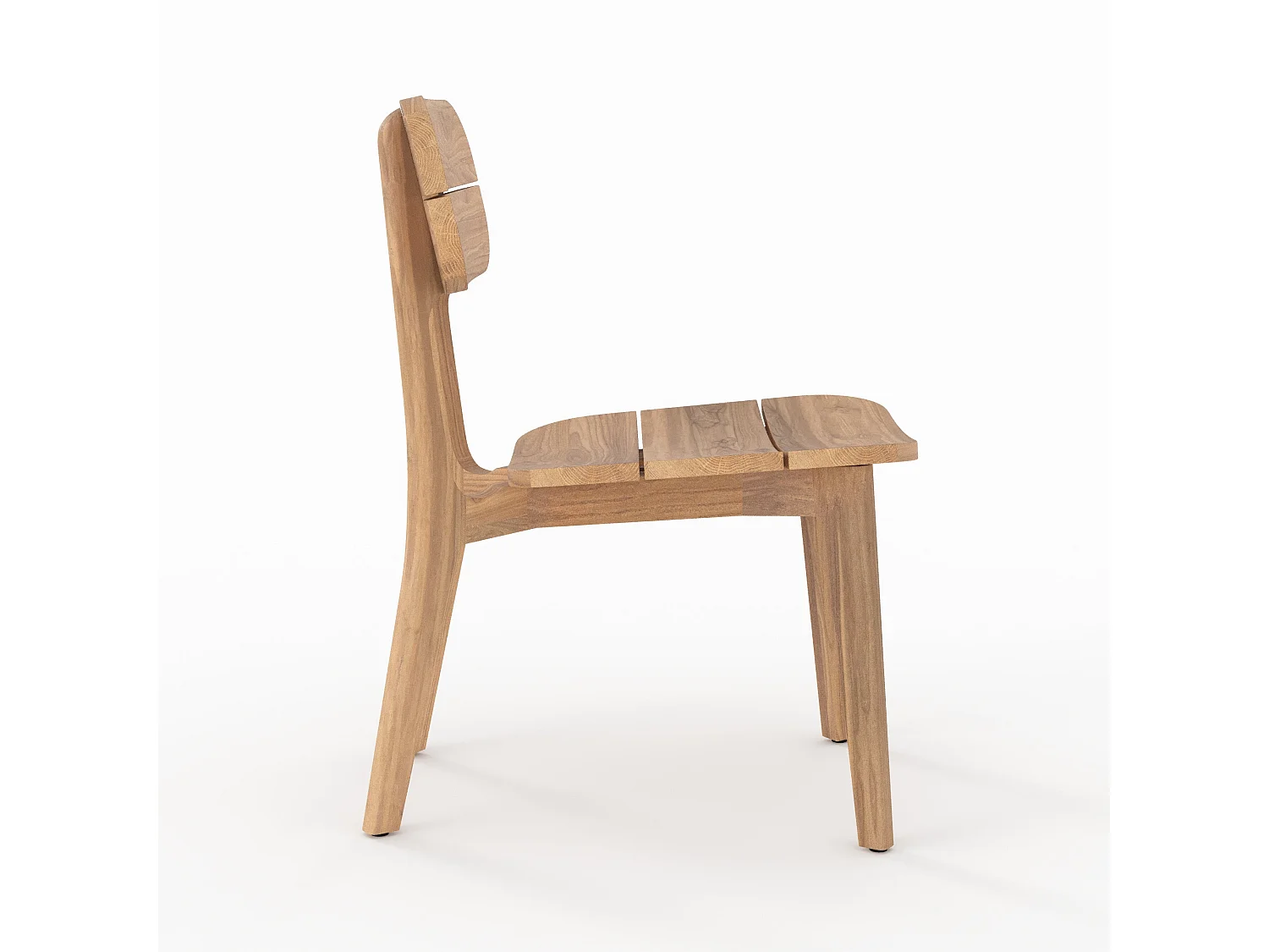 Lot de 2 chaises de jardin en bois de teck recyclé - Azia