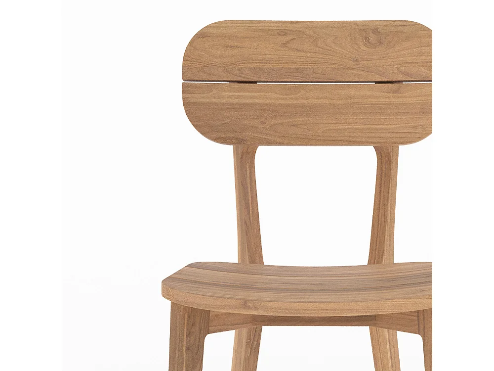 Lot de 2 chaises de jardin en bois de teck recyclé - Azia