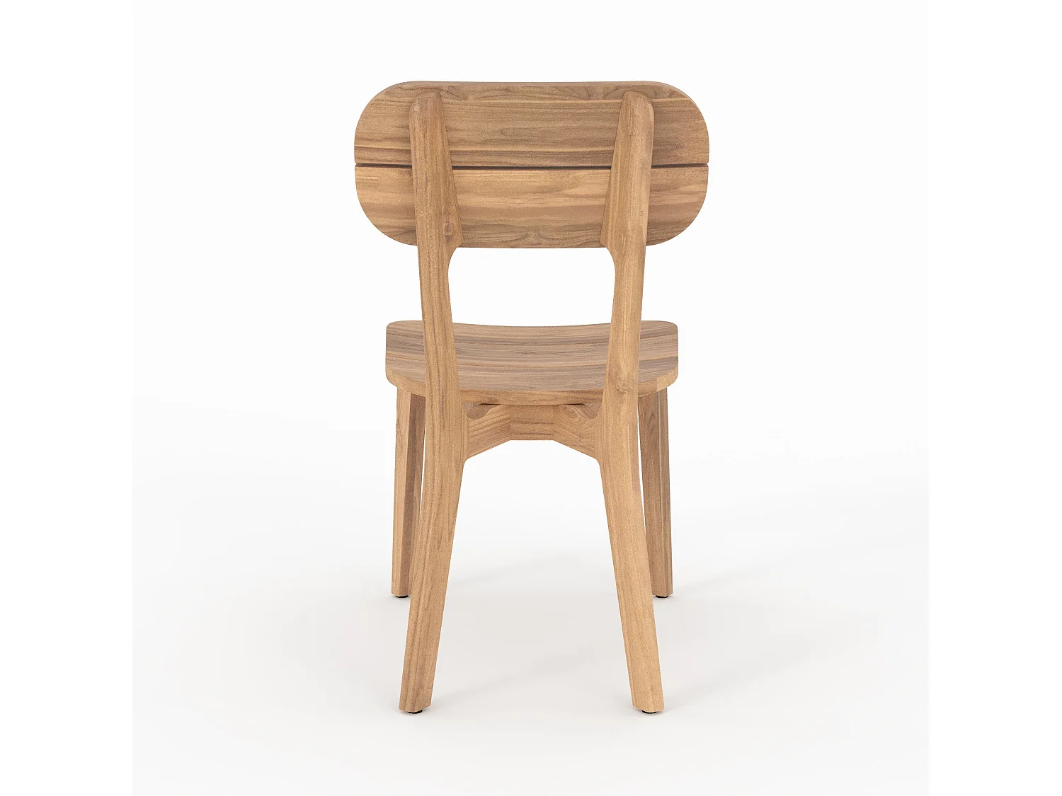 Lot de 2 chaises de jardin en bois de teck recyclé - Azia