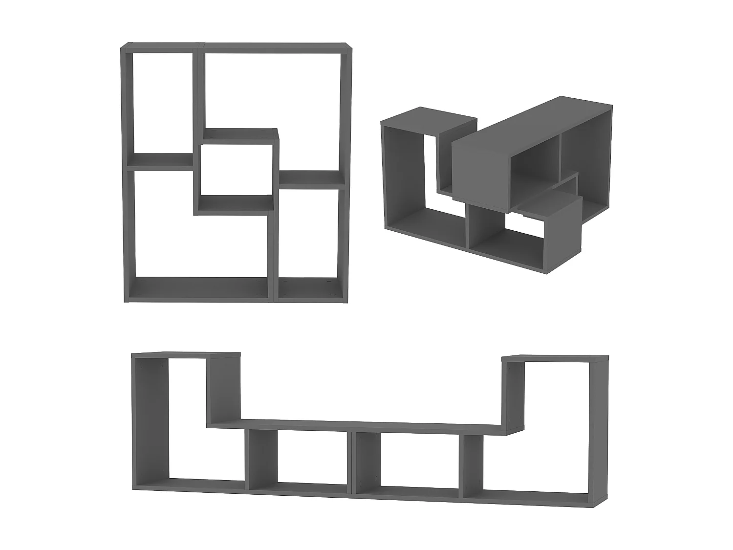 Set de meubles modulaires Hustersurd anthracite [en.casa]