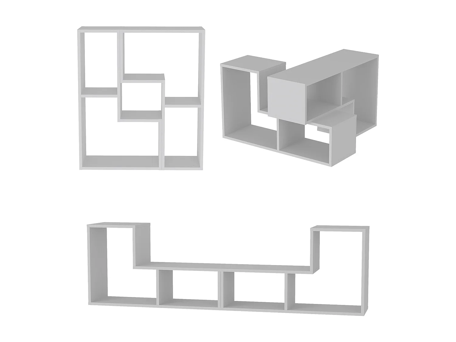 Set de meubles modulaires Hustersurd blanc [en.casa]