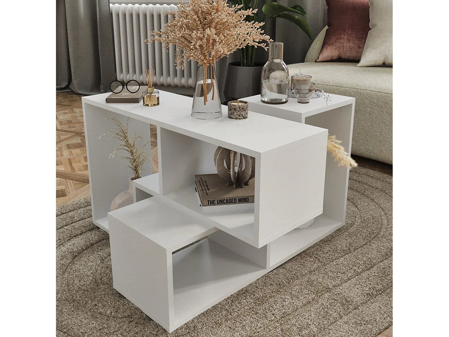 Set de meubles modulaires Hustersurd blanc [en.casa]