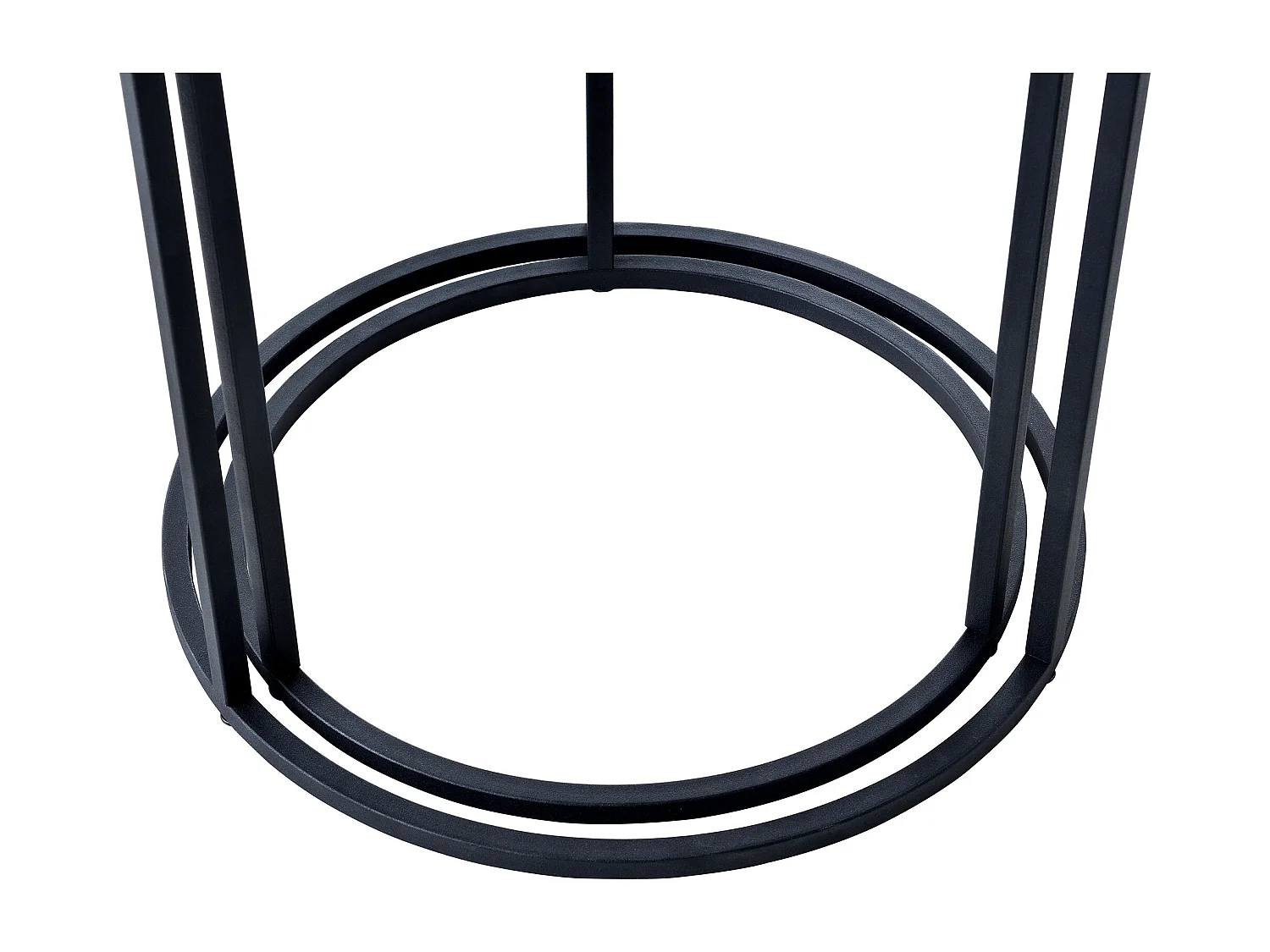 Set de 2 tables d'appoint Moriusaq gigognes rondes noir effet bois [en.casa]