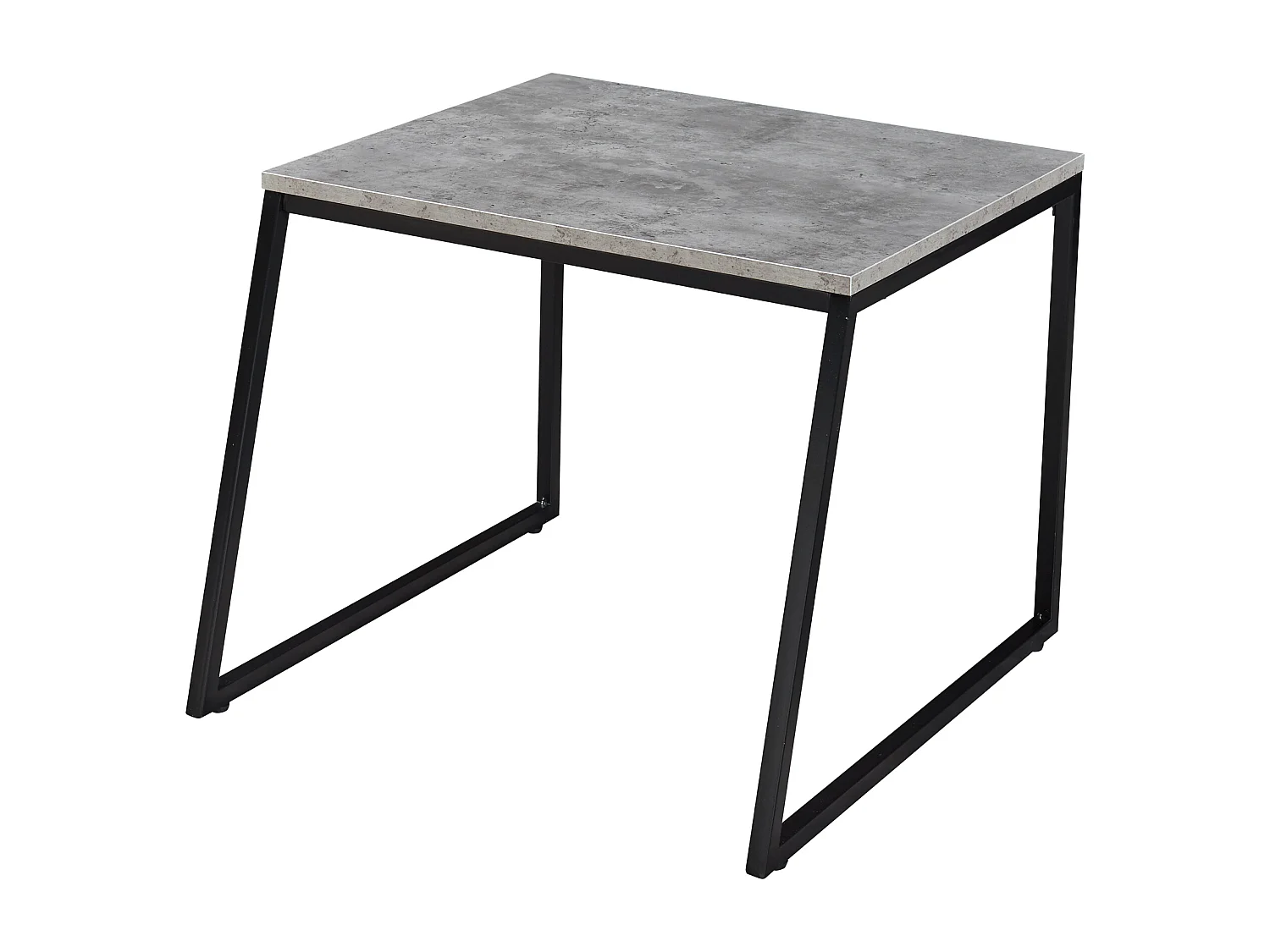 Lot de 2 tables basses gigognes Hyllestad noir effet béton [en.casa]