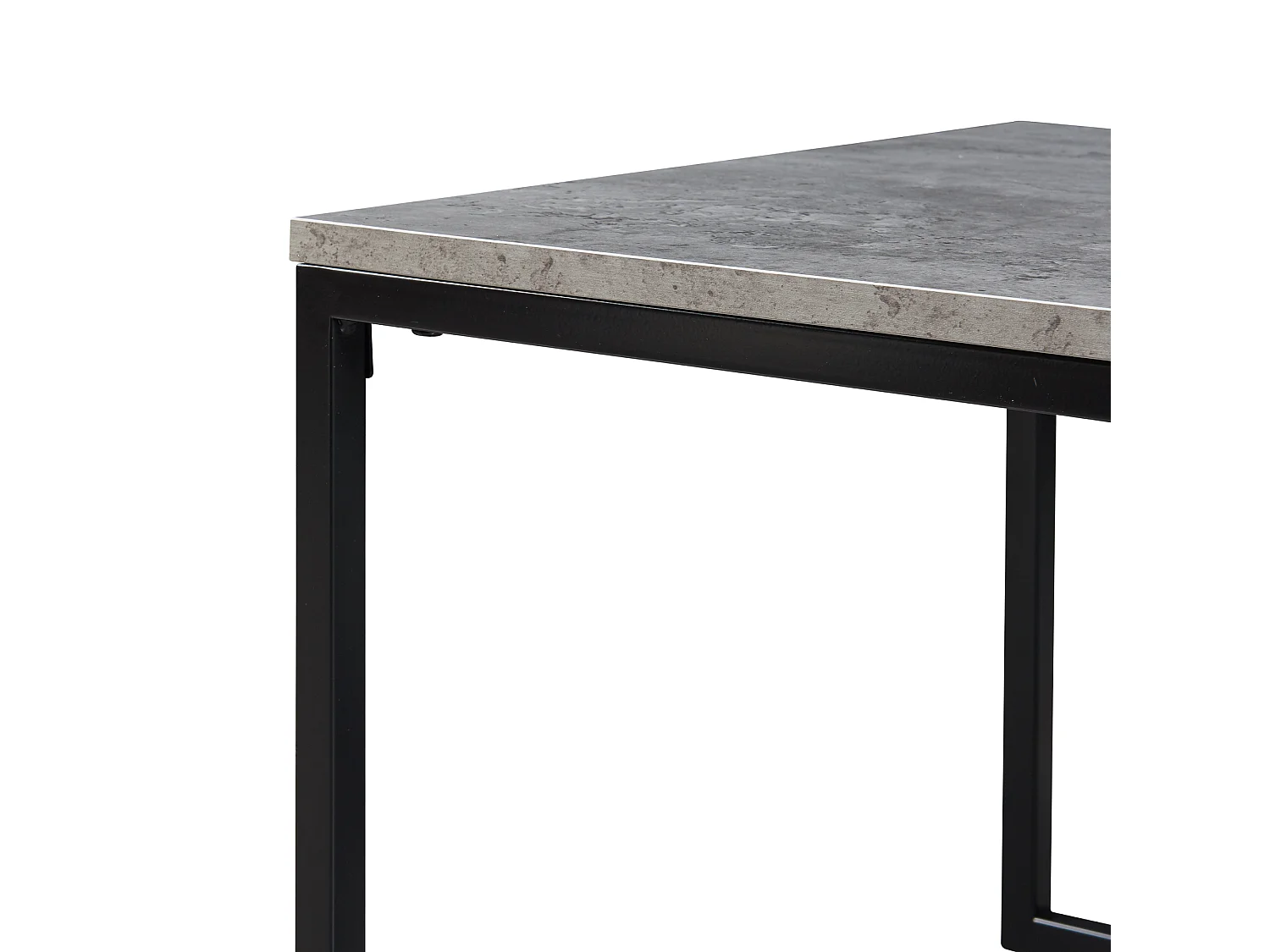 Lot de 2 tables basses gigognes Hyllestad noir effet béton [en.casa]