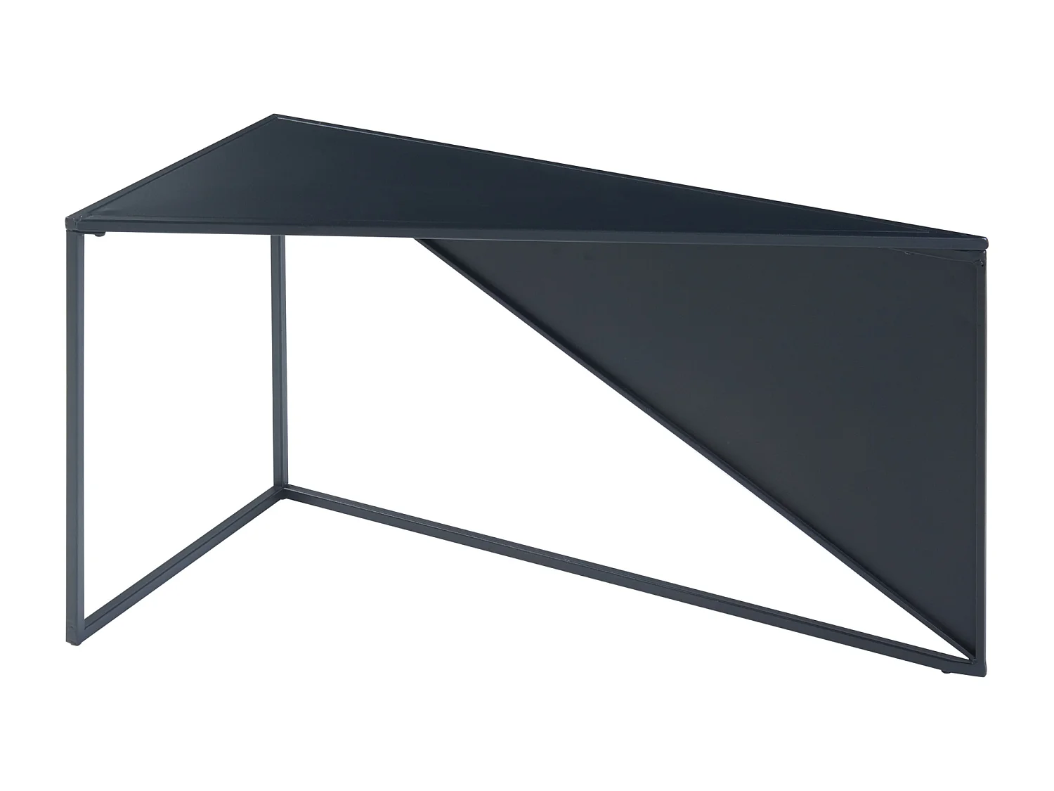 Set de 2 tables basses gigognes Kungsör de tailles différentes métal noir [en.casa]