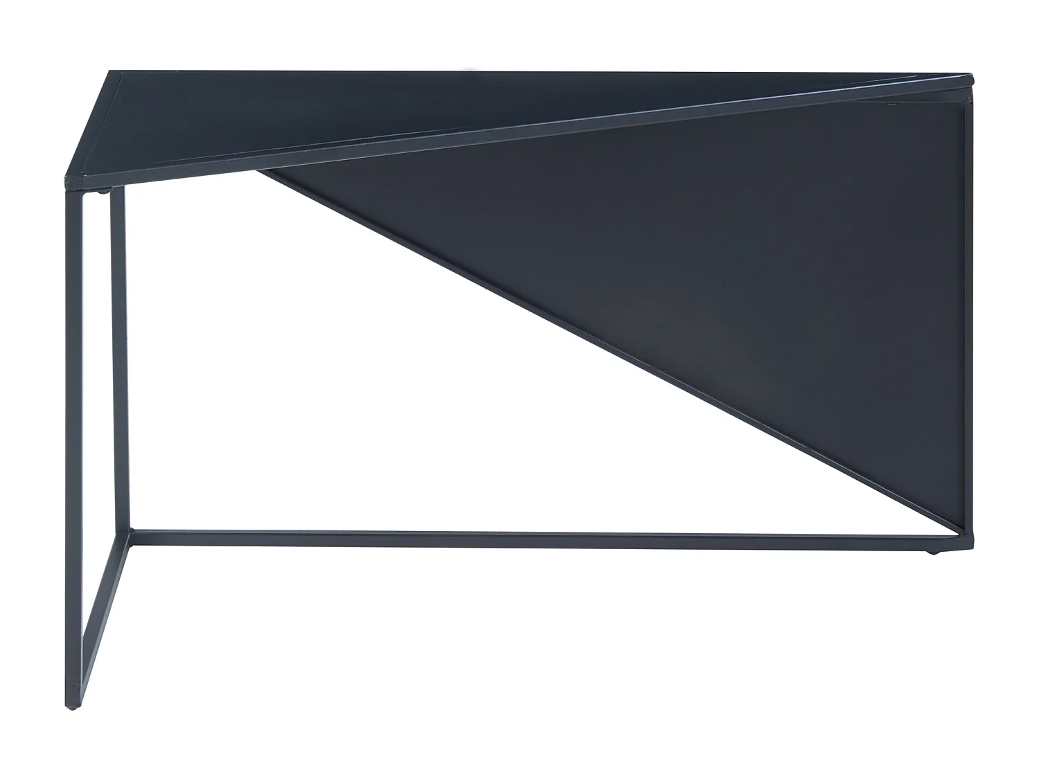 Set de 2 tables basses gigognes Kungsör de tailles différentes métal noir [en.casa]