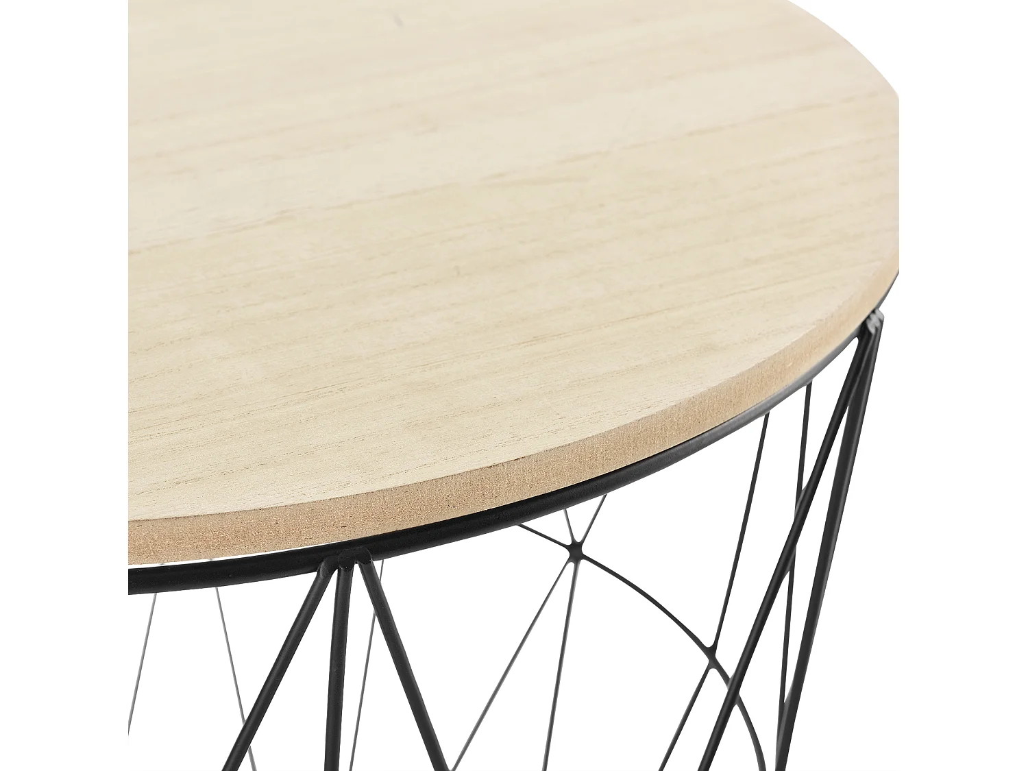Set de 3 Tables Gigognes Padua Plusieurs Tailles Effet Chêne et Noir [en.casa]