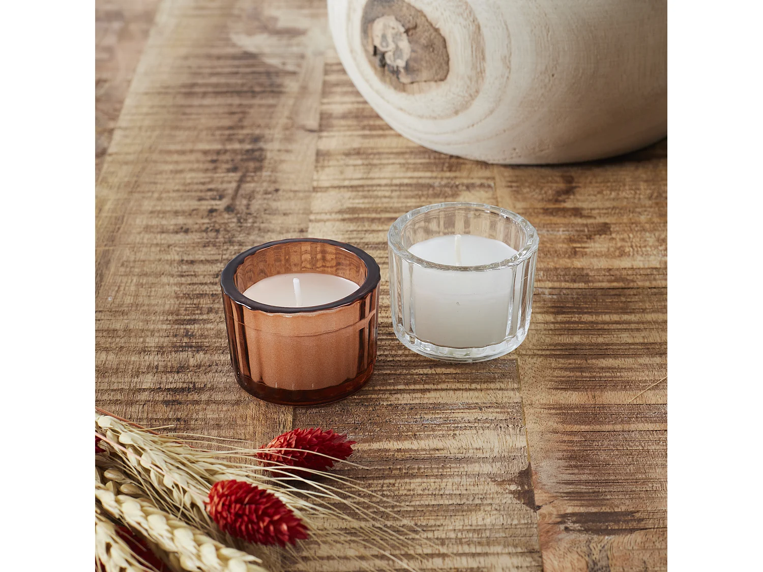 Bougie Parfumee X8 Coffret Pampa Marron