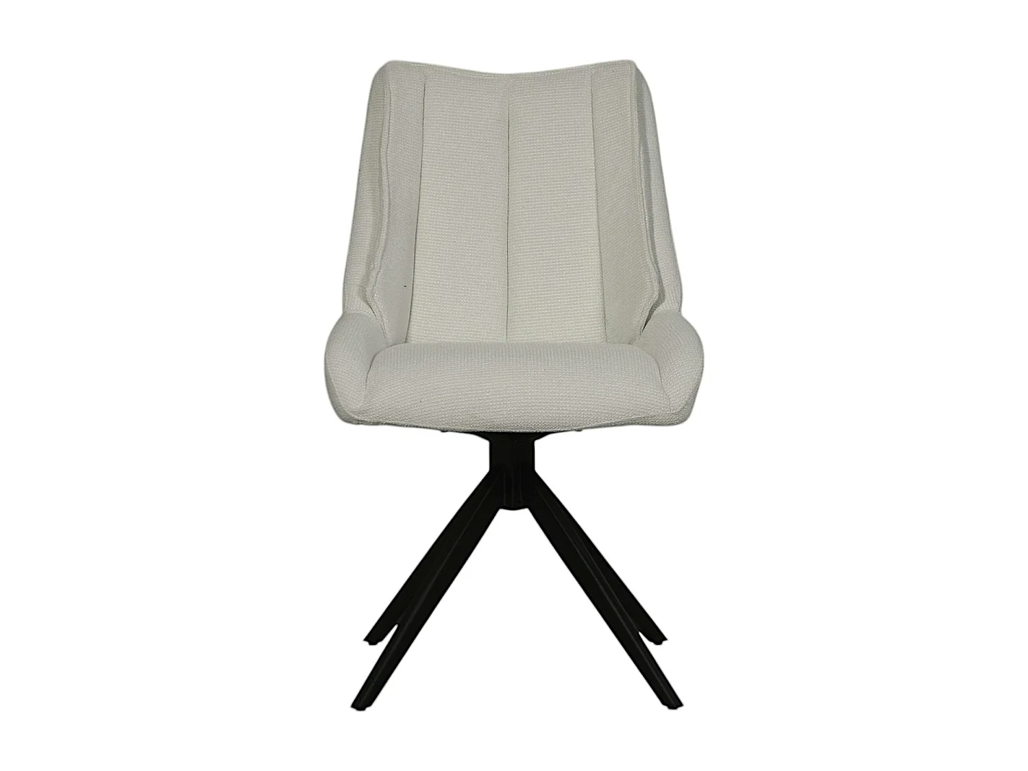 Chaise blanche pivotante en velours texturé (lot de 2) IENA