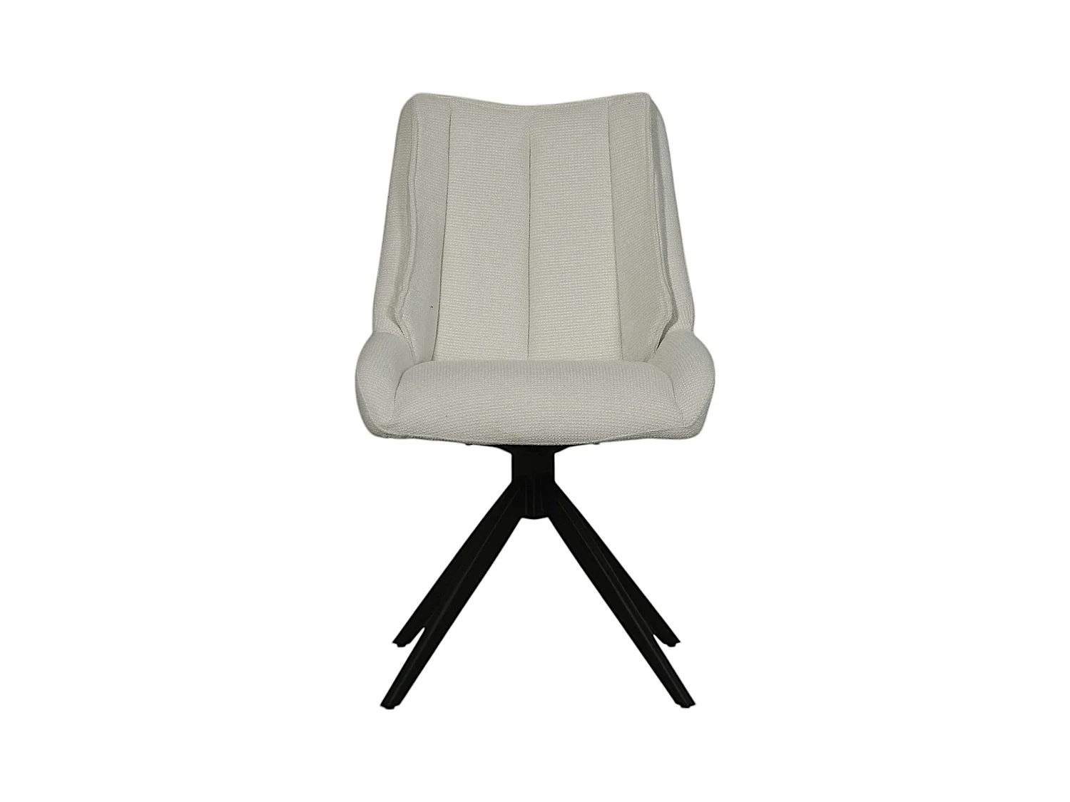 Chaise blanche pivotante en velours texturé (lot de 2) IENA