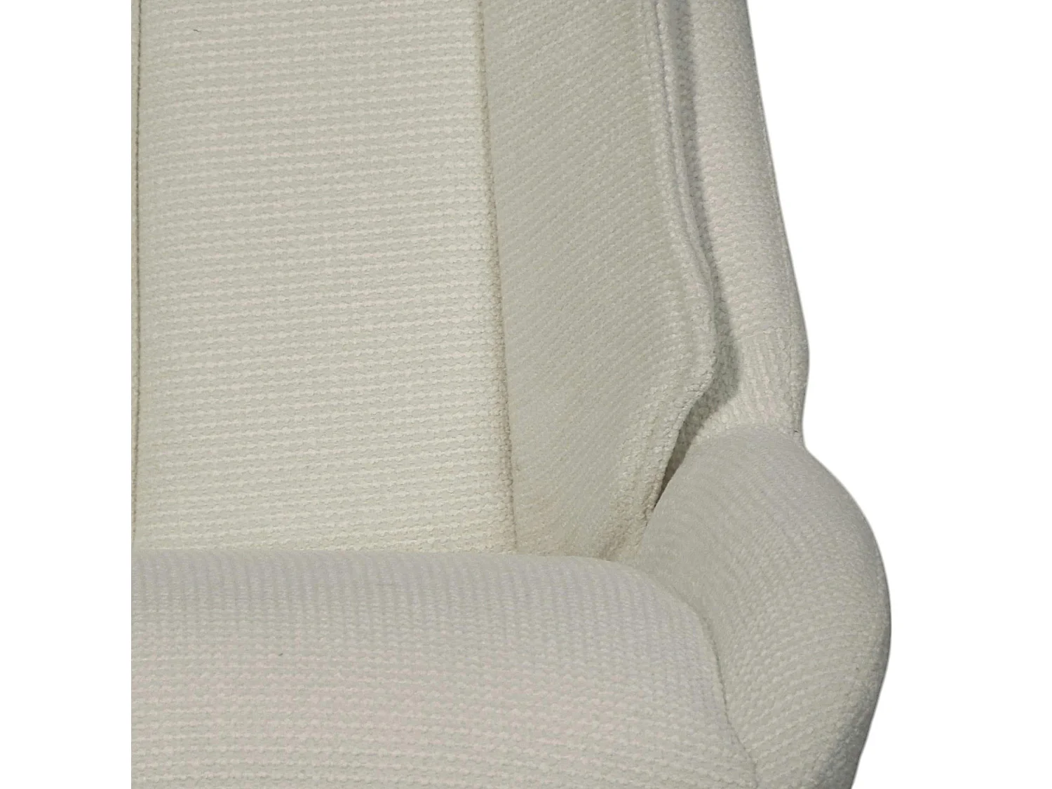 Chaise blanche pivotante en velours texturé (lot de 2) IENA