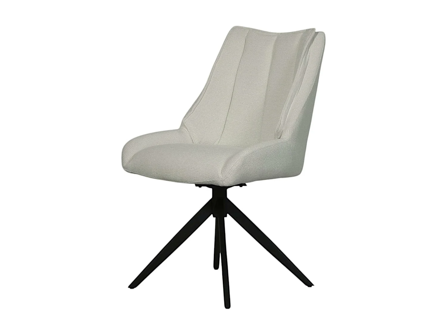 Chaise blanche pivotante en velours texturé (lot de 2) IENA
