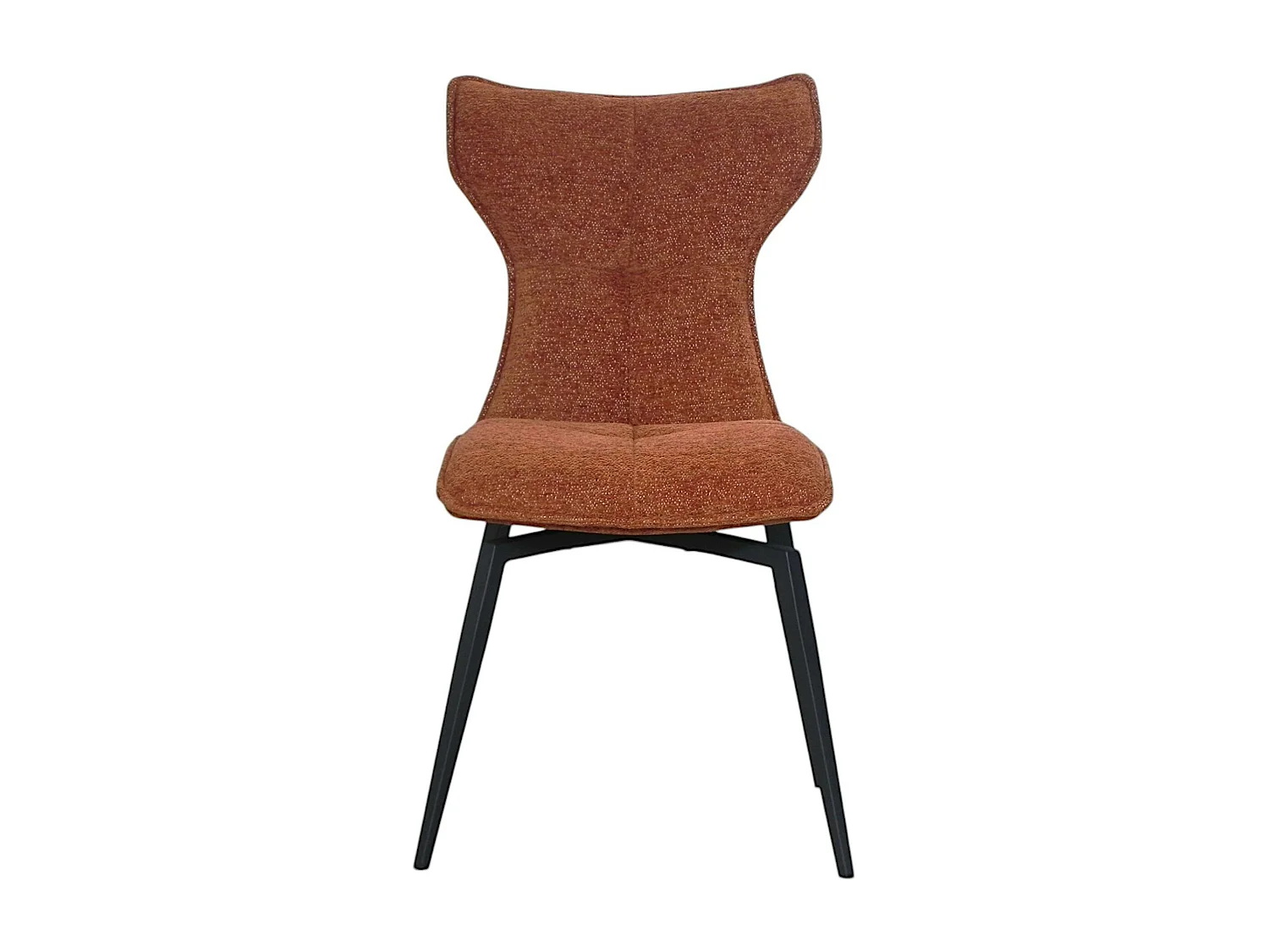 Chaise terracotta pivotante en velours avec passepoil (lot de 2) LOMBARDIE