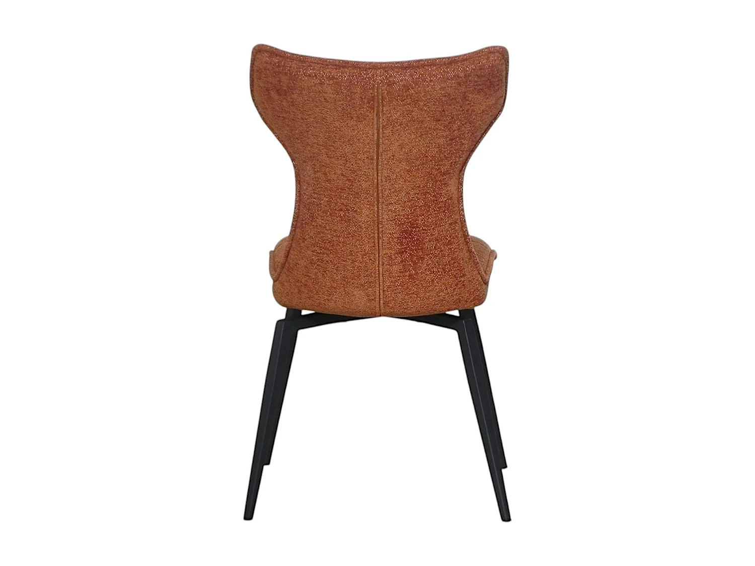 Chaise terracotta pivotante en velours avec passepoil (lot de 2) LOMBARDIE