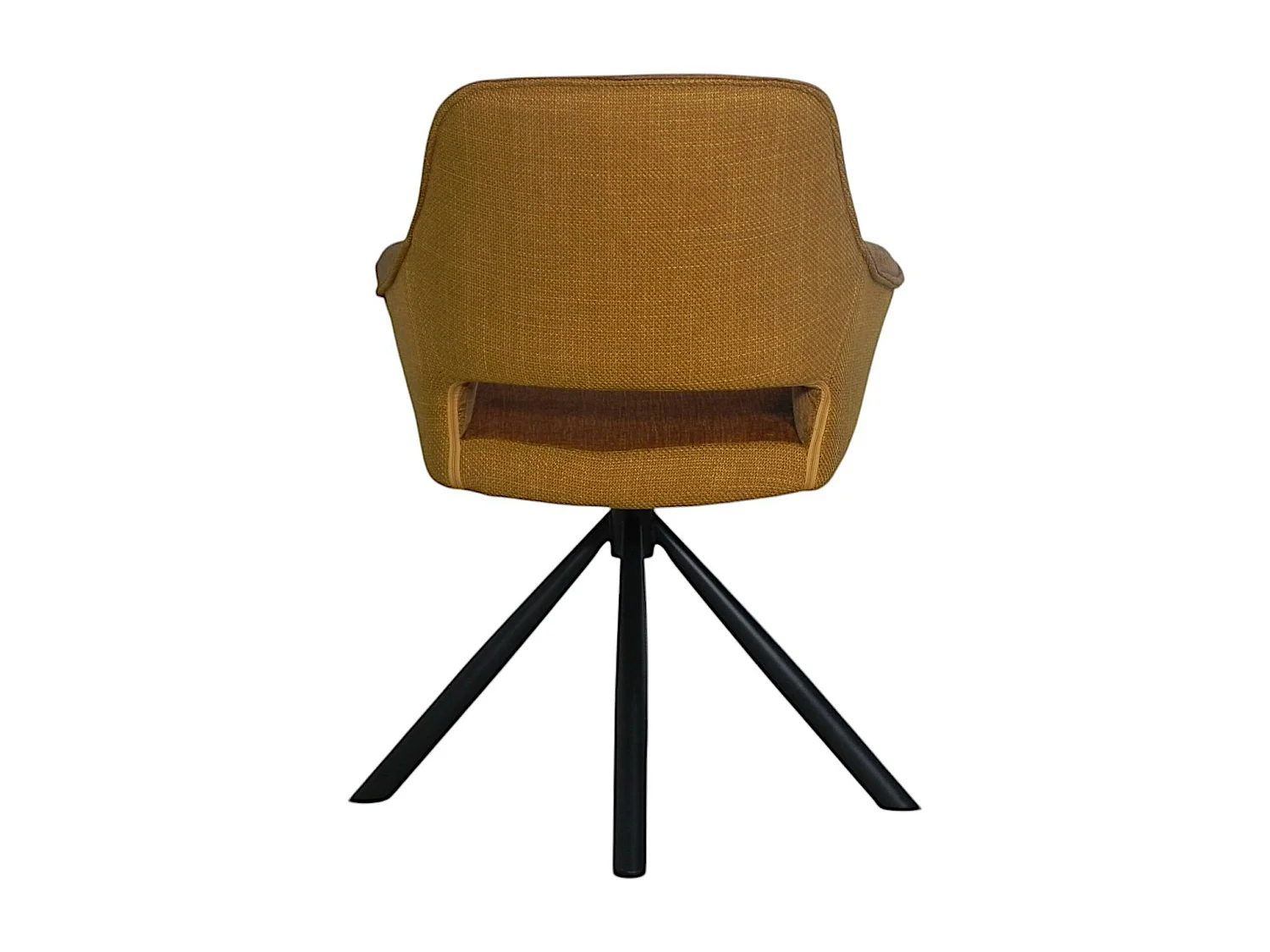 Fauteuil pivotant bi-matière, couleur moutarde (lot de 2) IENA