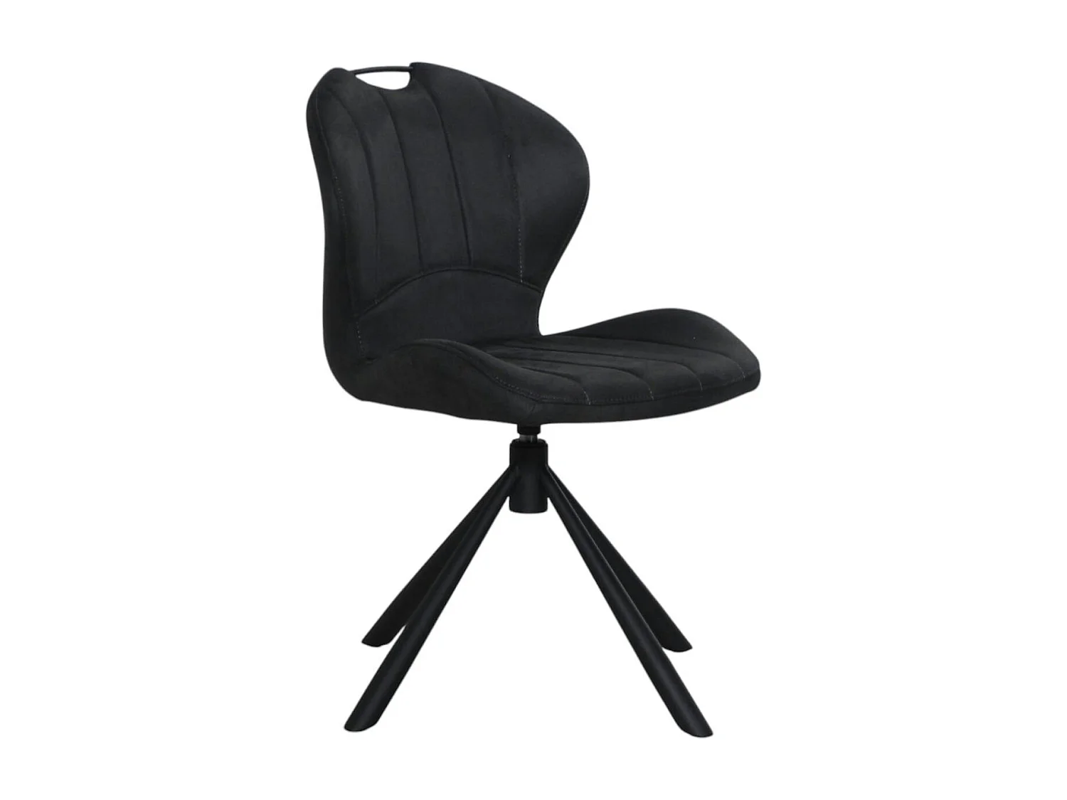 Chaise pivotante anthracite avec dossier courbe, (lot de 2) LOMBARDIE