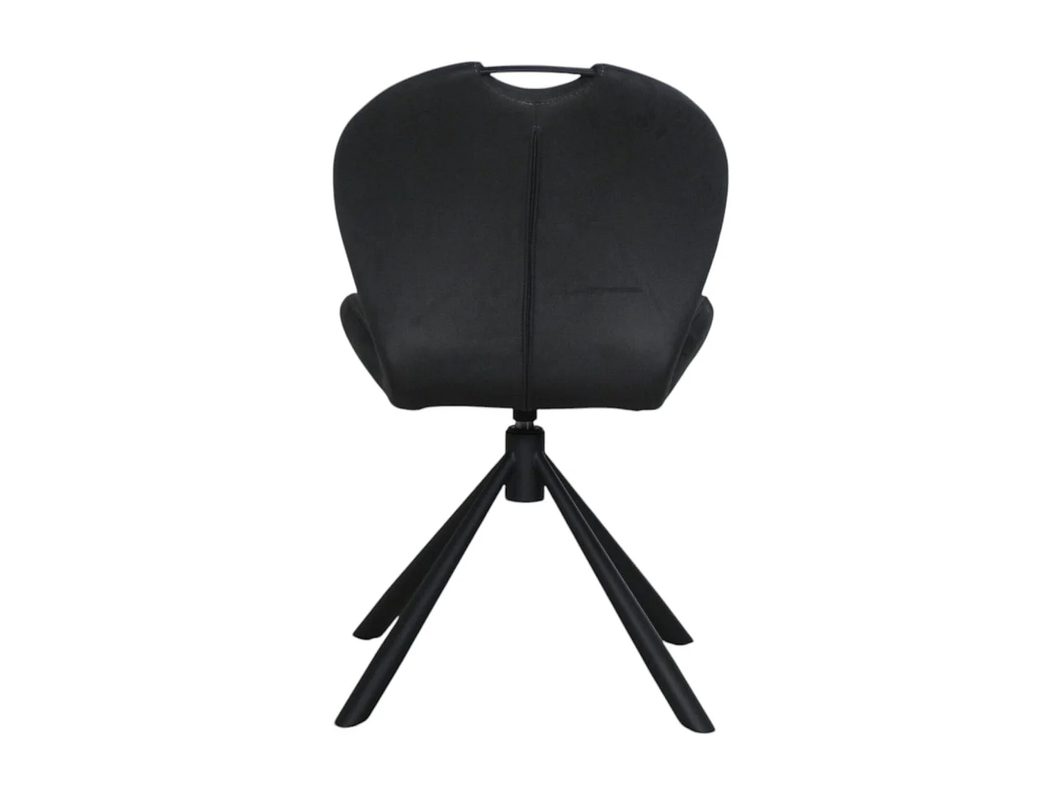 Chaise pivotante anthracite avec dossier courbe, (lot de 2) LOMBARDIE