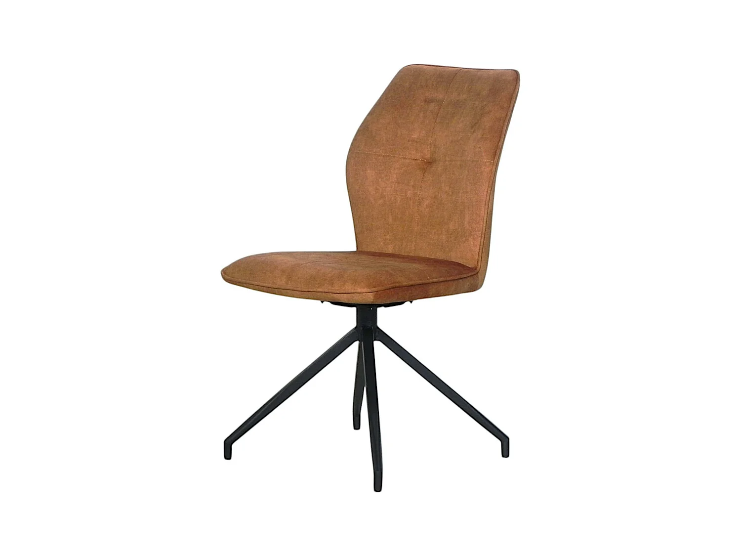 Chaise pivotante moutarde en velours patiné avec poignée (lot de 2) LOMBARDIE
