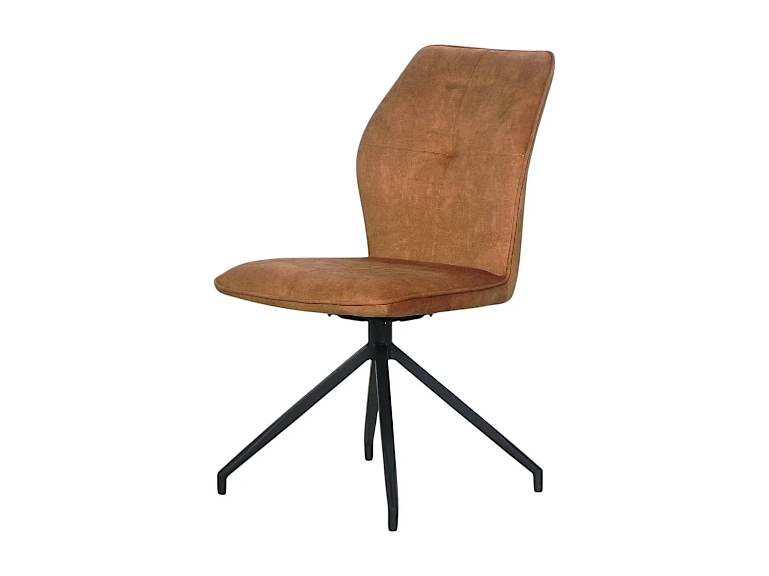 Chaise pivotante moutarde en velours patiné avec poignée (lot de 2) LOMBARDIE