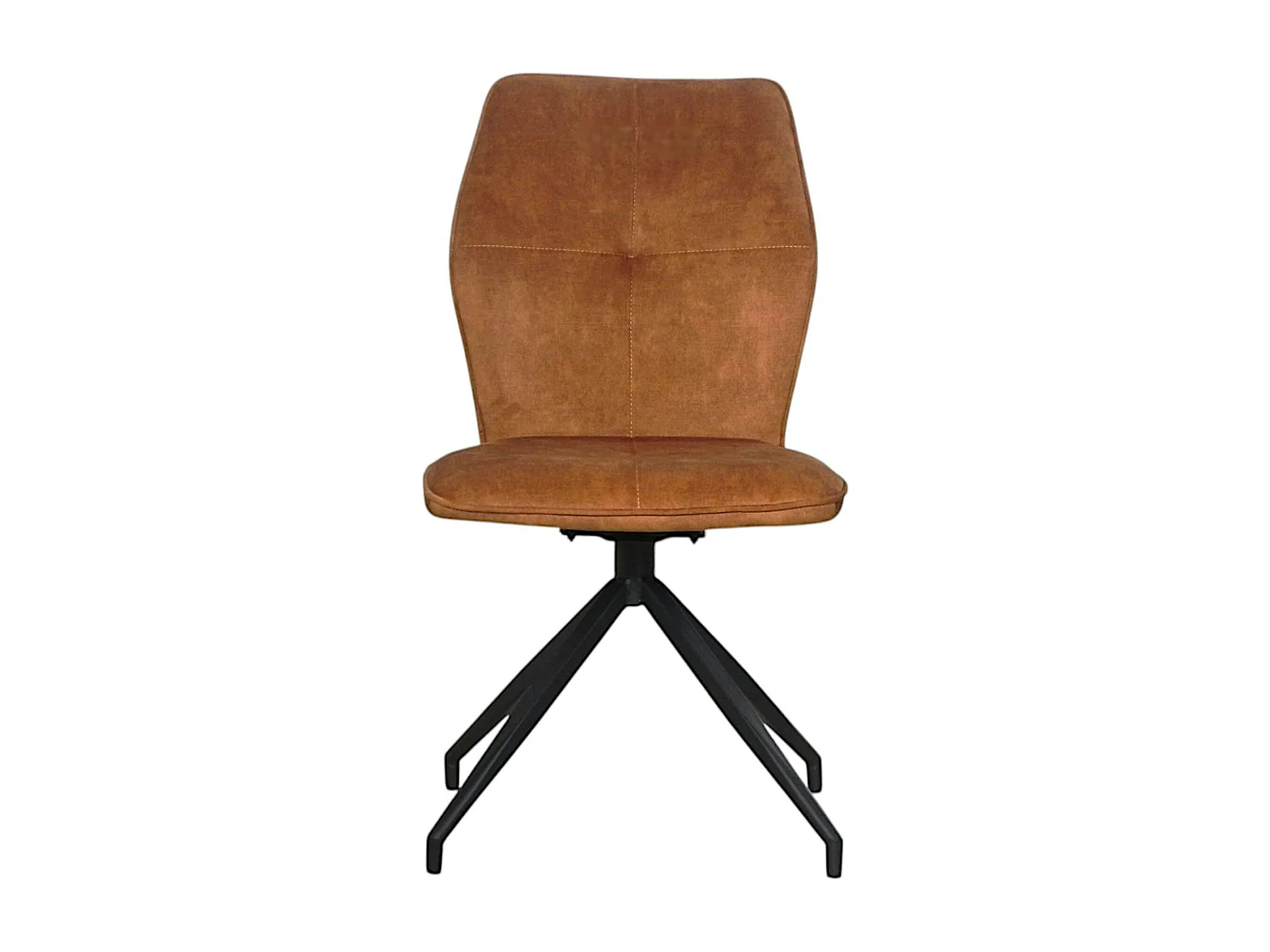 Chaise pivotante moutarde en velours patiné avec poignée (lot de 2) LOMBARDIE